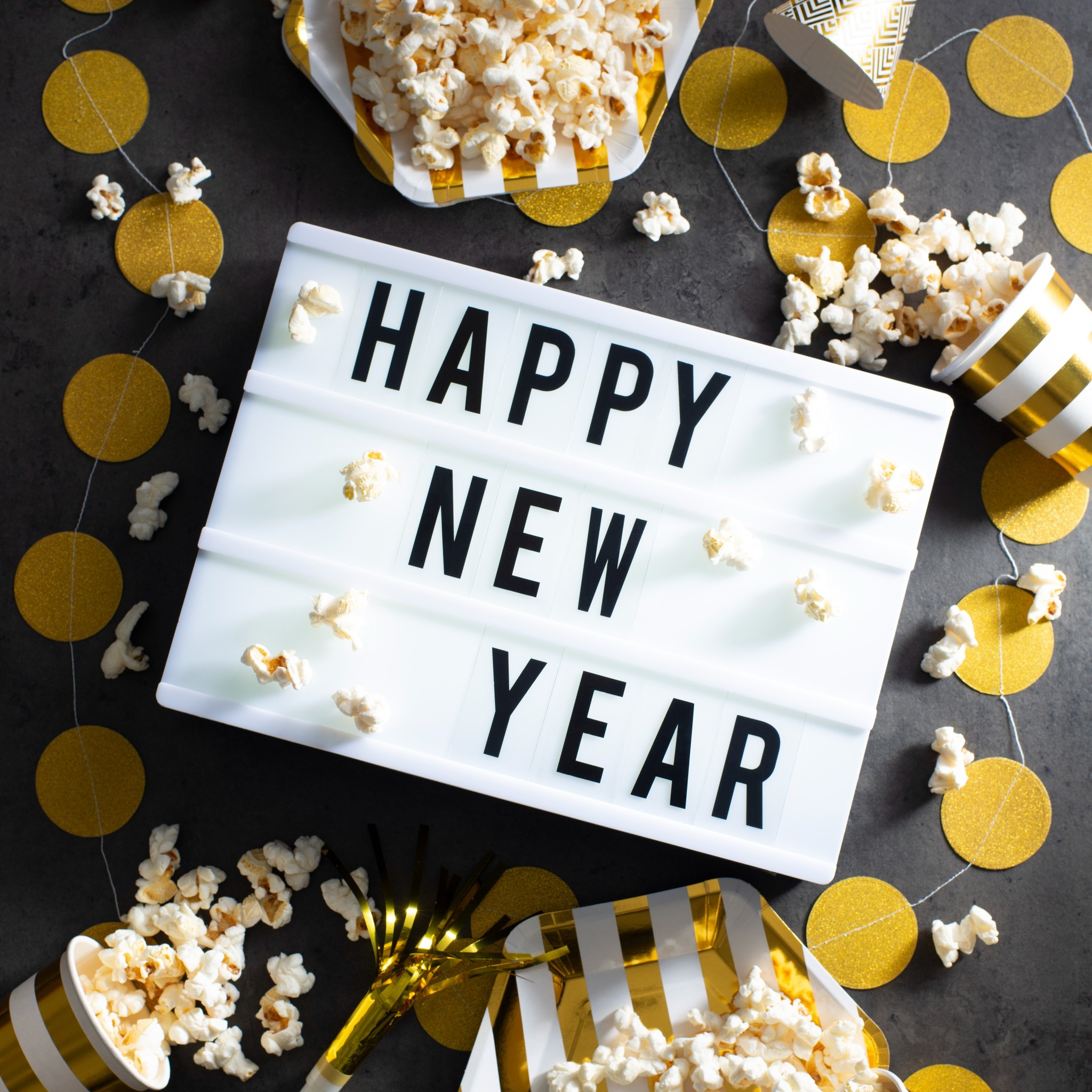 Happy new year popcorn